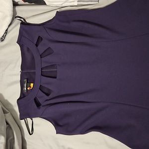 Short sleeve purple dress